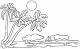 Islas Palmeiras Piratas Beira Palmier Colorir Islotes Naturaleza Palma Tudodesenhos Divierten Aprenden Juegan Arrecifes sketch template