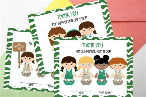adorable girl scout   cards  cookie season