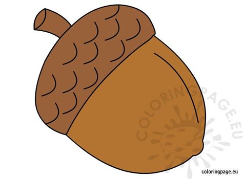 autumn acorn coloring page