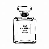 Chanel Perfume Parfum Fashion Illustration No5 Wall Decor Drawing Flacon Coco Ausmalen Decorpad Et Bottle La Para N5 Dessin Noir sketch template