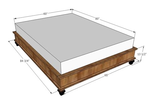 Diy Queen Size Bed Frame Dimensions Hanaposy