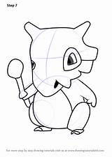 Cubone Pokemon Draw Go Drawing Step Tutorials sketch template