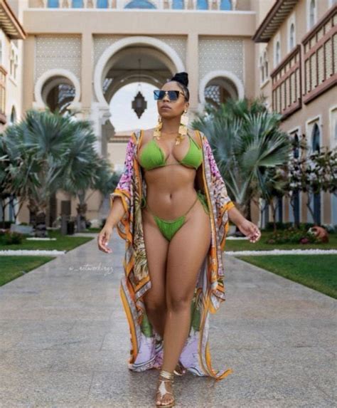 Ashanti Looking Sexy In Her Green Bikini Cufo510