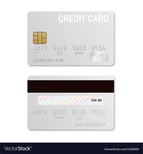 credit card template royalty  vector image