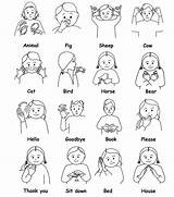 Sign Language Makaton Signs Auslan Asl Kids American Chart Animals Words Baby Basic Use Examples Daily Australian Some Non Children sketch template