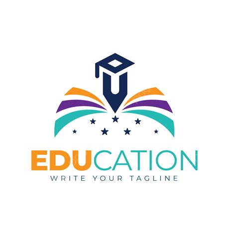gambar logo pendidikan sekolah  buku pena  topi pendidikan sekolah logo pendidikan