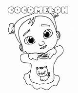 Cocomelon Cece Yoyo Onlinecoloringpages Coloringonly sketch template