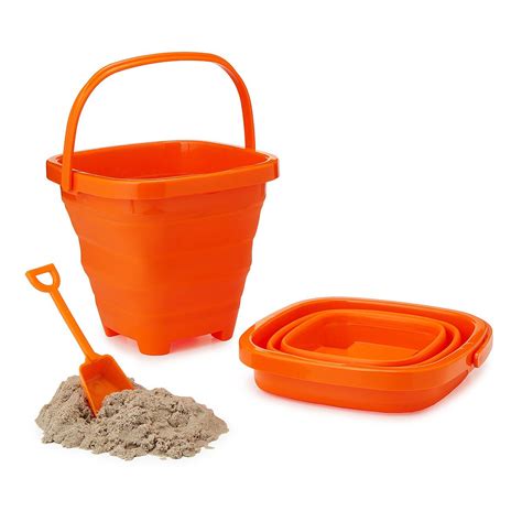 collapsible beach pail pail  shovel foldable toys beach toys