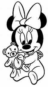 Coloring Bear Minnie sketch template