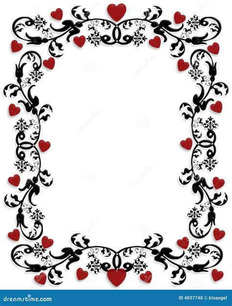 valentines day border frame stock illustrations  valentines day