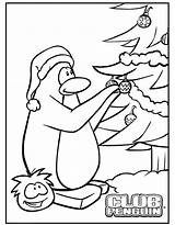 Penguin Christmas Coloring Pages Club Printable Kids Colouring Print Adults Popular Puffle Getcoloringpages Xcolorings Coloringhome sketch template