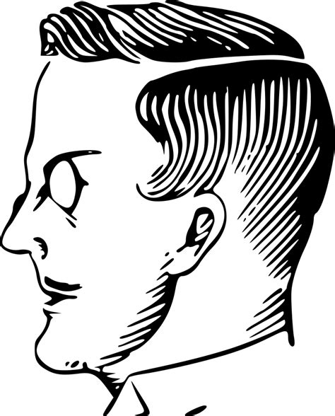 onlinelabels clip art male head profile burschenschafter
