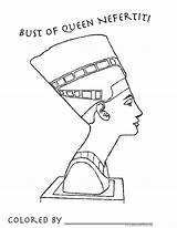 Nefertiti Queen Coloring Pages Famous Drawing Kids Para Clipart Artists Arte Colorear Getdrawings Getcolorings Bust Paintings Printable Library Seleccionar Tablero sketch template