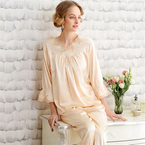 Ladies Sexy Silk Satin Pajamas Set Night Nighties Nightgown Plus Size