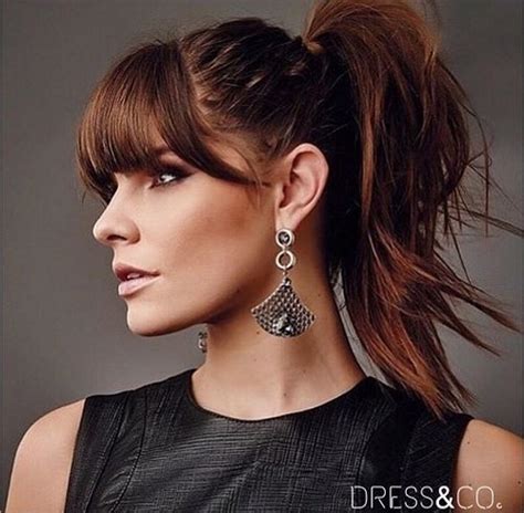 great ponytails  bangs inspiration ideas