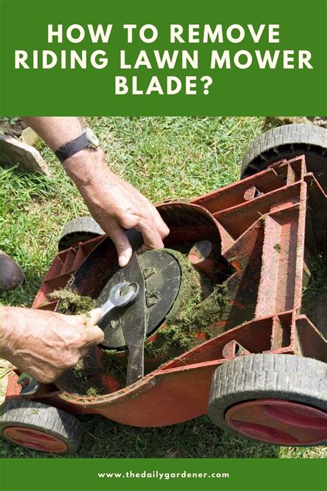 remove riding lawn mower blade