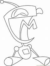 Gir Invader Zim Coloringpages101 sketch template