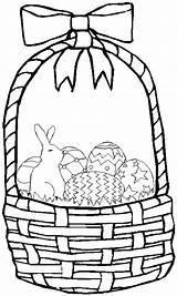 Coloring Easter Pages Basket sketch template