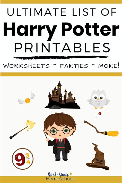 harry potter inspired printables  mega list  magical fun