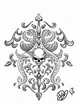 Tattoo Flourish Lovecraft Wip Deviantart Designs sketch template
