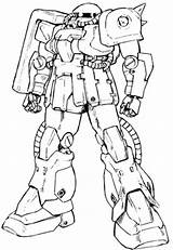 Ms Zaku 06f Gundam Ii Suit Mobile Katoki Unit Mahq Mecha sketch template