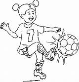 Coloring Pages Soccer Girl Playing Physical Football Goalie Exercise Girls Fussball Ausmalbilder Printable Jogging Color Ausmalen Drawing Exercises Fitness Ball sketch template