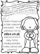 Composers Coloring Romantic Sheets Clipart Composer Music Fact Meet Teacherspayteachers Elementary sketch template