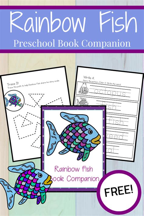 pack  rainbow fish book printables    extend