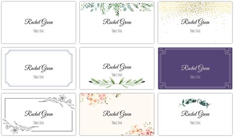 place card     easy printable place card maker  weddings