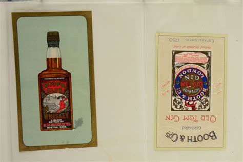 lot detail lot   alcohol brewery trade cards