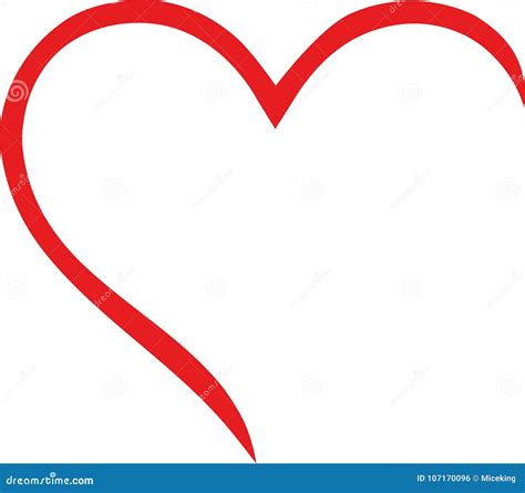 heart outline stock vector illustration  amour