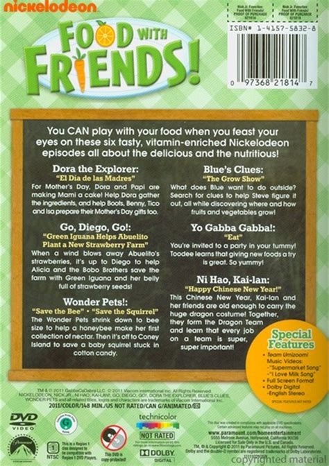 Nickelodeon Favorites Food With Friends Dvd 2011 Dvd
