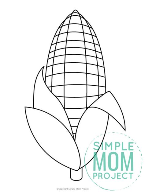 printable corn template simple mom project