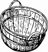 Basket Clip Bushel Vector Svg sketch template