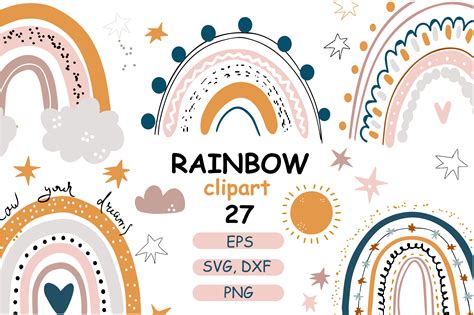 pastel rainbow baby  inspiration design thehungryjpeg