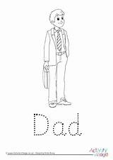 Tracing Dad Word Become Member Log sketch template