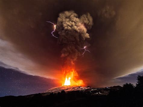 mount etna incredible video of the volcano erupting for