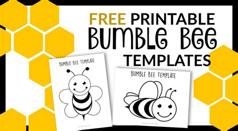 printable bee craft template