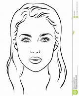 Face Template Chart Blank Printable Make Drawings Makeup Human Gesicht Minky Stencils Beauty sketch template