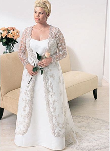 strapless satin lace a line plus size long sleeves wedding dress with appliques wedding