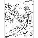 Coloring Pages Playground School Kids Color Sheets Preschool Drawing Kindergarten Activities Friends Themed Fun Leapfrog sketch template
