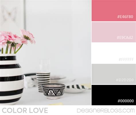 color love black white and pink