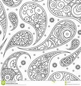 Paisley Reticolo Patroon Het Zentangle sketch template