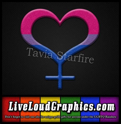 bisexual pride heart shaped female gender symbol in matching pride flag