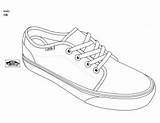 Template Shoe Sneaker Coloring Pages Vans Blank Shoes Outstanding Privacy Policy Visit sketch template