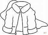 Coat Winter Coloring sketch template