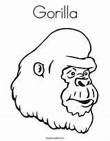 Gorilla Coloring Gorila Tudodesenhos sketch template