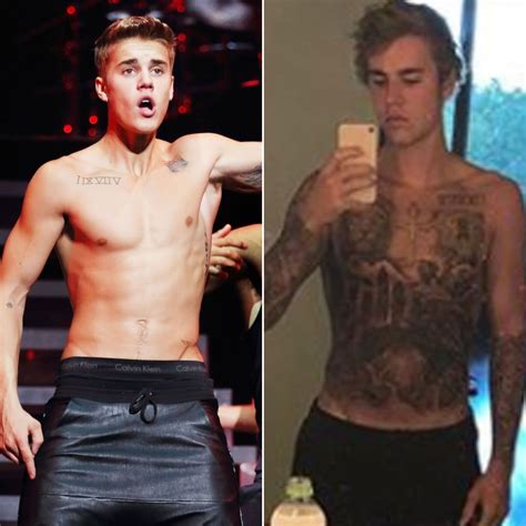 justin bieber before and after tattoos photos popsugar celebrity