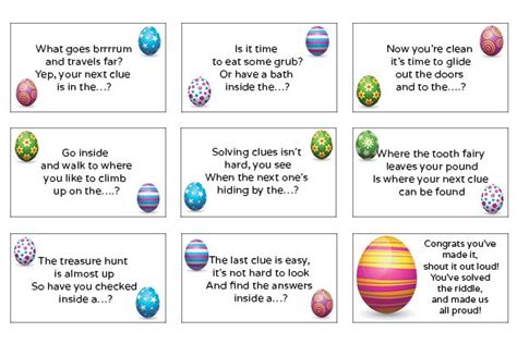 easter egg hunt picture clues  word poems  print