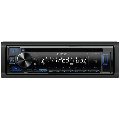 kenwood kdc btu single din car stereo cd receiver wfront usb amfm radio bluetooth audio